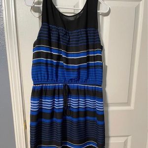 Forever 21 Women's Medium High Waist Black Pencil Skirt With Ruffled Side Zip Up